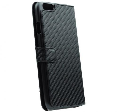 Оригинален кожен калъф Flip тефтер BMW за Apple iPhone 6 4.7" - черен / Carbon — снимка 3