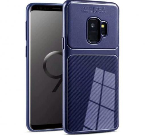 Луксозен силиконов калъф / гръб / TPU Auto Focus за Samsung Galaxy J6 Plus 2018 - тъмно син / Carbon