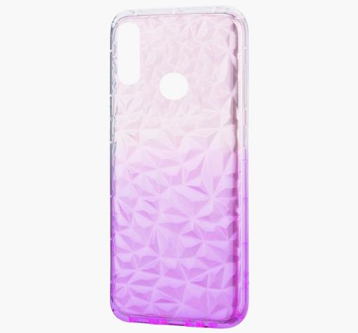 Луксозен силиконов калъф / гръб / TPU за Samsung Galaxy A20e - призма / прозрачно и лилаво / преливащ