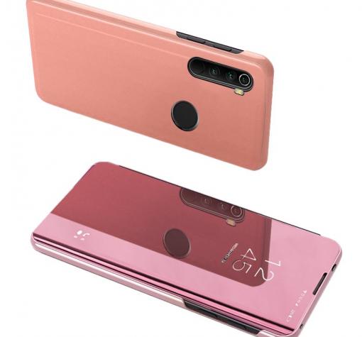 Луксозен калъф Clear View Cover с твърд гръб за Samsung Galaxy A10s - Rose Gold