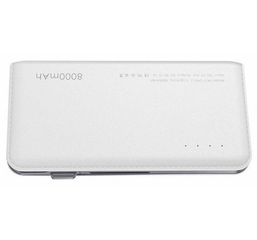 Универсална външна батерия Vennus / Universal Power Bank Vennus / Micro USB Data Cable 8000mAh - бяла — снимка 2