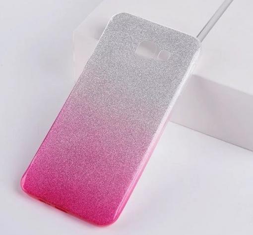 Силиконов калъф / гръб / TPU за Samsung Galaxy A5 2017 A520 - преливащ / розово и сребристо / брокат