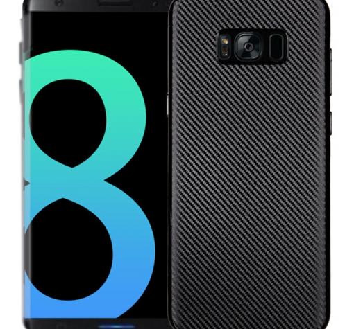 Силиконов калъф / гръб / TPU за Samsung Galaxy S8 G950 - черен / карбон