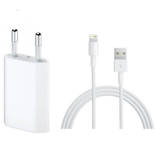 Оригинално зарядно / адаптер / 220V за Apple iPhone X - бяло