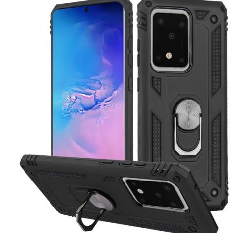 Силиконов гръб Spigen със стойка и магнитно захващане за Samsung Galaxy S20 Ultra – черен