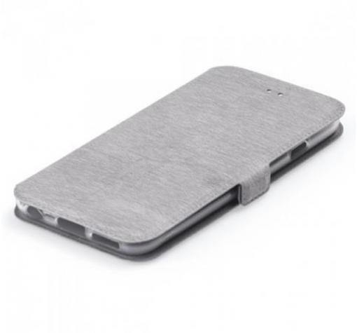 Кожен калъф Flip тефтер Flexi със стойка за Samsung Galaxy S21 - сив