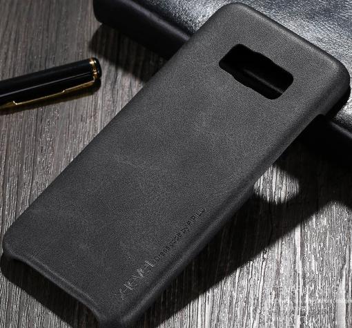 Оригинален кожен гръб X-level Vintage Series за Samsung Galaxy S8 Plus G955 - черен