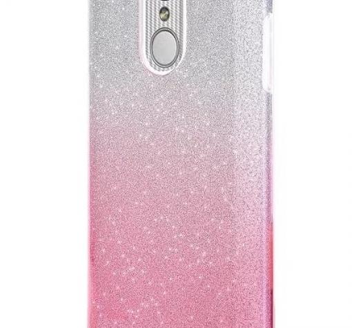 Силиконов калъф / гръб / TPU за Nokia 5 - преливащ / сребристо и розово / брокат