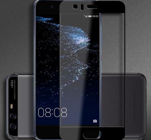 3D full cover Tempered glass Full Glue screen protector Huawei P10 Lite / Извит стъклен скрийн протектор с лепило от вътрешната страна за Huawei P10 Lite - черен