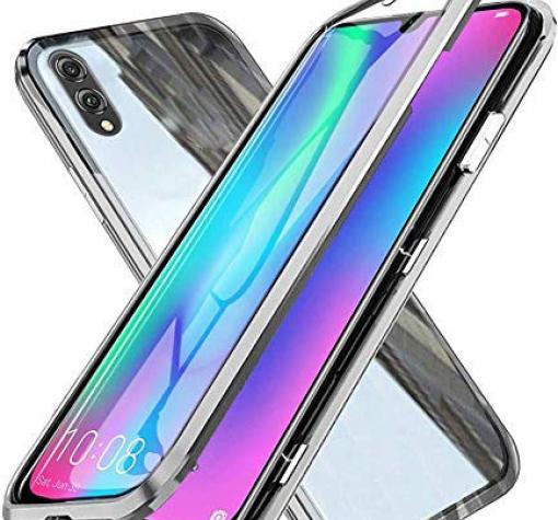 Магнитен калъф Bumper Case 360° FULL за Huawei P20 Pro - прозрачен / сребриста рамка