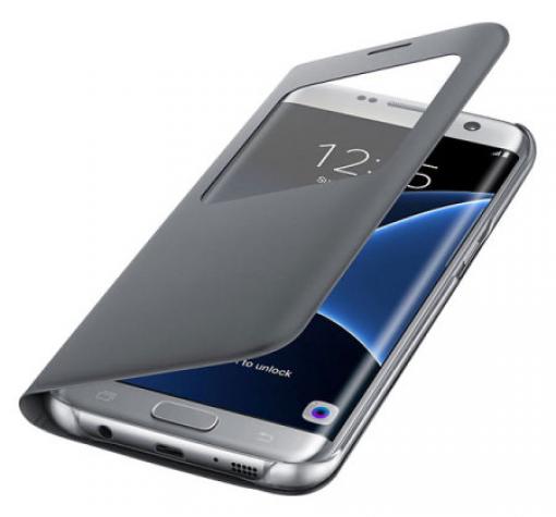 Оригинален калъф S View Cover EF-C930PB за Samsung Galaxy S7 G930 - сребрист — снимка 3