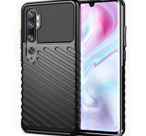 Луксозен силиконов калъф / гръб / TPU Bozzy Rugged за Xiaomi Mi Note 10 / Note 10 Pro - черен — снимка 2