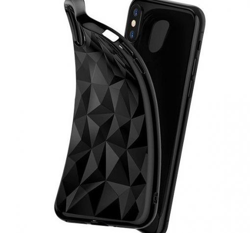 Луксозен силиконов калъф / гръб / TPU за Huawei P30 - призма / черен — снимка 3