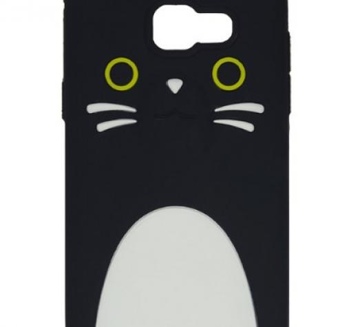 Силиконов калъф / гръб / TPU 3D за Samsung Galaxy A5 2016 A510 - Kitty / черен