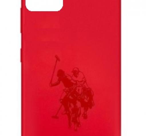 Оригинален силиконов гръб U.S. POLO ASSN. за Apple iPhone 12 Pro Max 6.7" - червен