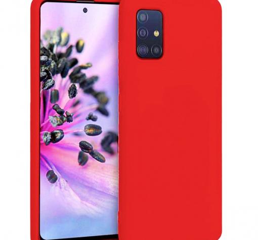Луксозен силиконов калъф / гръб / Nano TPU за Samsung Galaxy A71 - червен