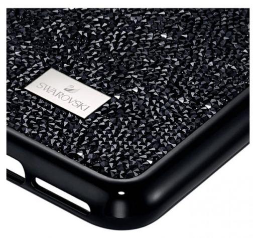 Луксозен твърд гръб / кейс / Swarovski за Apple iPhone 16 Pro Max - черен / камъни — снимка 3