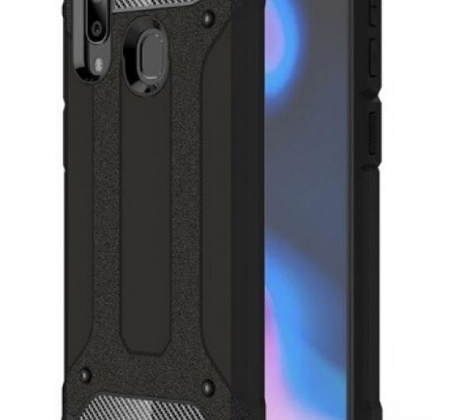 Силиконов гръб TPU Spigen Hybrid с твърда част за Samsung Galaxy A40 - черен