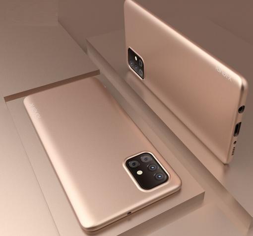 Оригинален силиконов калъф / гръб / TPU X-LEVEL Guardian Series за Samsung Galaxy A51 - златист / мат — снимка 2