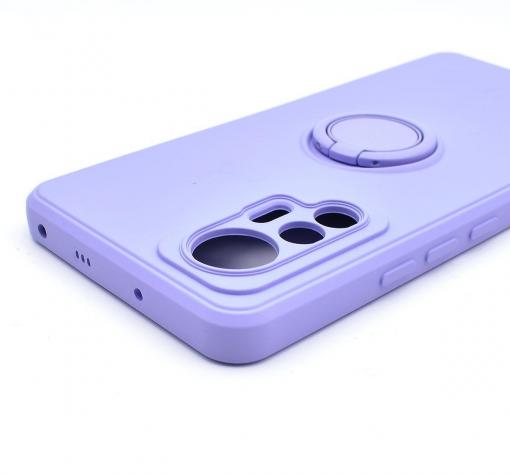 Силиконов твърд гръб TPU кейс / Case Magnetic Finger Ring Car Holder / за Xiaomi 12T - лилав — снимка 2