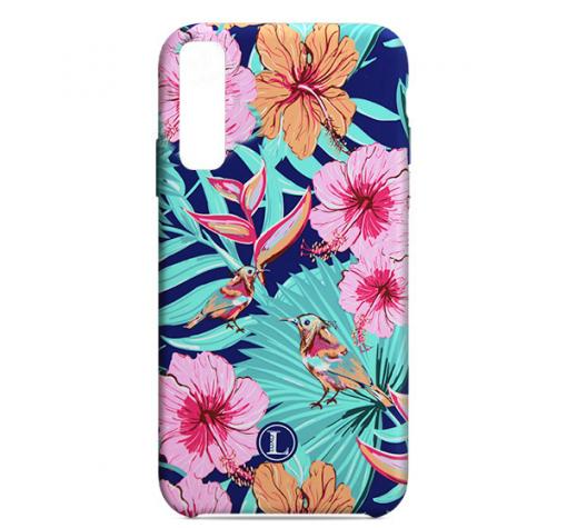 Силиконов калъф / гръб / TPU LUXO за Apple iPhone X / iPhone XS - син / цветя