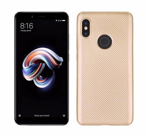 Силиконов калъф / гръб / TPU за Xiaomi RedMi S2 - златист / Carbon