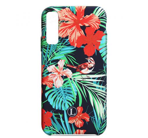 Силиконов калъф / гръб / TPU LUXO за Samsung Galaxy A50 / A50S / A30S - черен / цветя