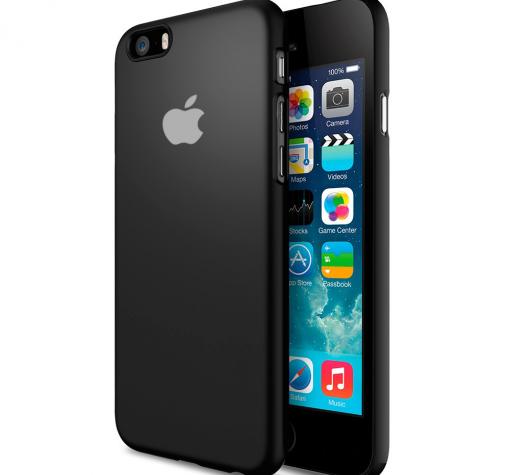 Луксозен твърд гръб за Apple iPhone 6 / iPhone 6S - черен / мат