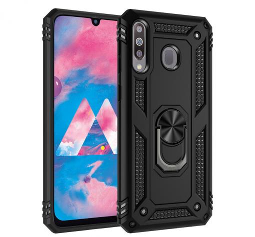 Силиконов гръб Spigen със стойка и магнитно захващане за Xiaomi Redmi Note 7 - черен