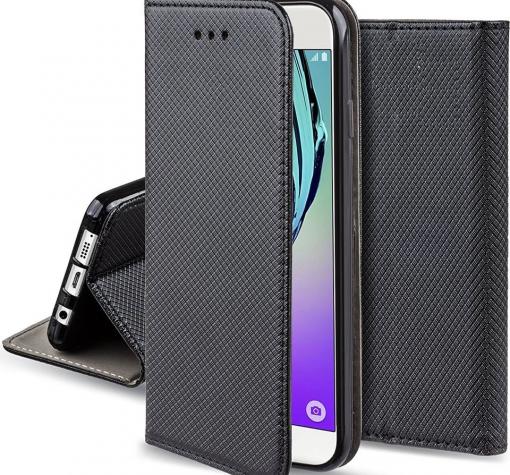 Кожен калъф Magnet Case със стойка за Xiaomi Redmi Note 8 - черен