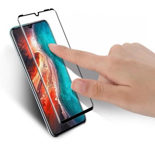 3D full cover Tempered glass screen protector Huawei P30 Pro / Извит стъклен скрийн протектор Huawei P30 Pro - черен — снимка 2