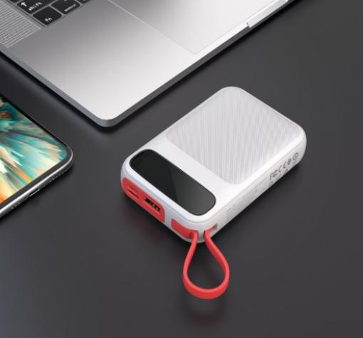 Универсална външна батерия HOCO J40 Power Bank 10000mAh / Universal HOCO J40 Power Bank 10000mAh - Бяла — снимка 2