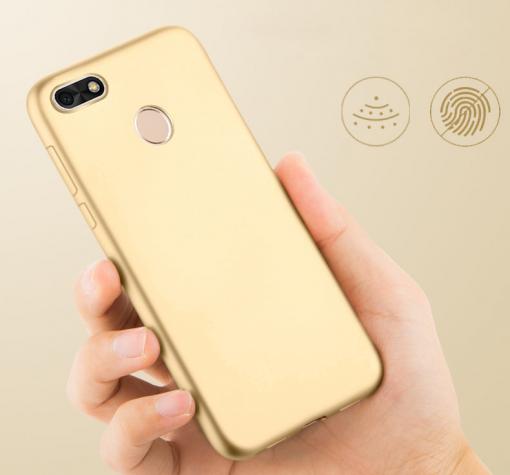 Силиконов калъф / гръб / TPU за Huawei P Smart - златист