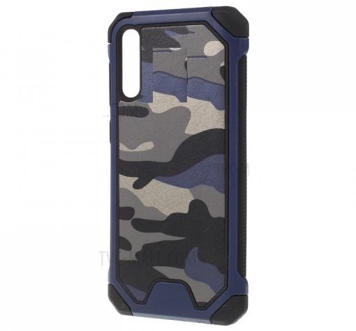 Силиконов калъф / гръб / TPU за Samsung Galaxy A70 - камуфлаж / син — снимка 2