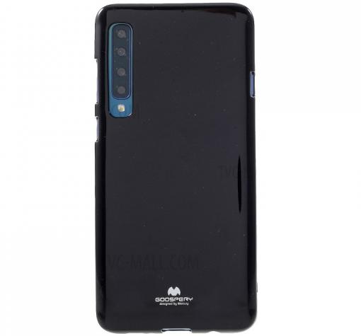 Луксозен силиконов калъф / гръб / TPU Mercury GOOSPERY Jelly Case за Samsung Galaxy A7 2018 A750F - черен — снимка 2