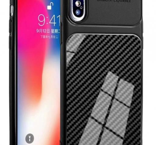 Луксозен силиконов калъф / гръб / TPU за Apple iPhone XR - черен / Shine carbon