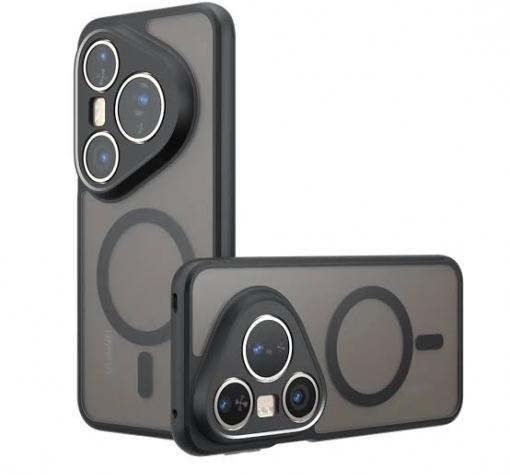 Удароустойчив калъф / кейс със MagSafe за Huawei Pura 80 Pro / Ultra PureFrost – Прозрачен / Черен гръб