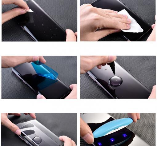 UV Full Cover Tempered Glass Screen Protector Huawei Mate 20 / Извит UV стъклен скрийн протектор за Huawei Mate 20 — снимка 2