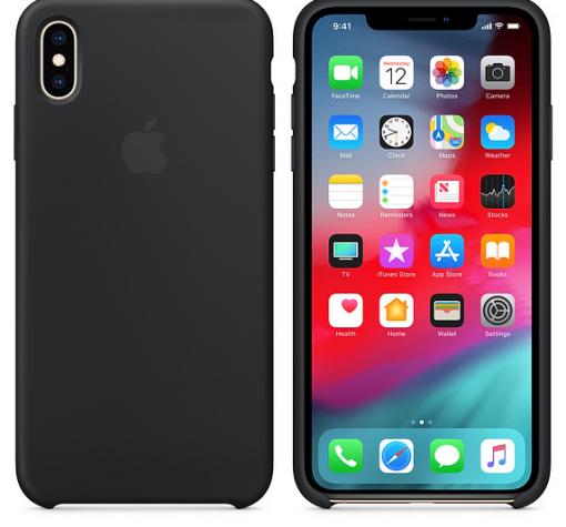 Оригинален гръб Silicone Cover за Apple iPhone XS MAX - черен