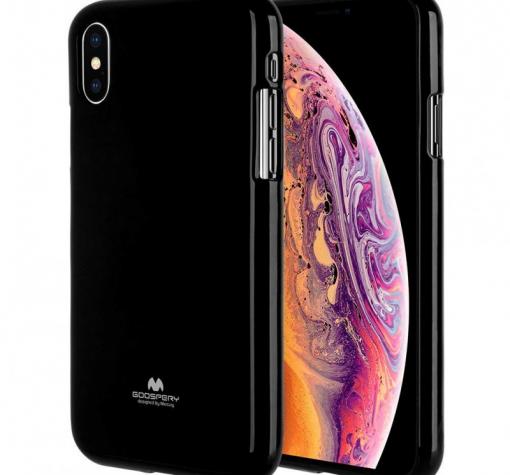 Луксозен силиконов калъф / гръб / TPU Mercury GOOSPERY Jelly Case за Apple iPhone XS Max - черен
