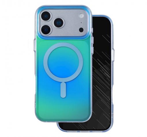 Луксозен твърд гръб / кейс Tecto Shield Magsafe Aurora iPhone 17 Pro Max Blue — снимка 3