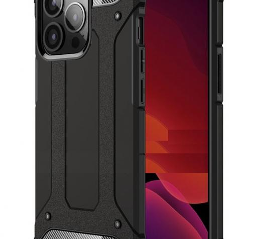 Силиконов кейс TPU Spigen Hybrid с твърда част за Apple iPhone 13 Pro Max 6.7" - черен
