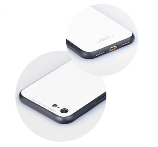 Луксозен стъклен твърд гръб за Apple iPhone 6 Plus / iPhone 6S Plus - бял — снимка 2