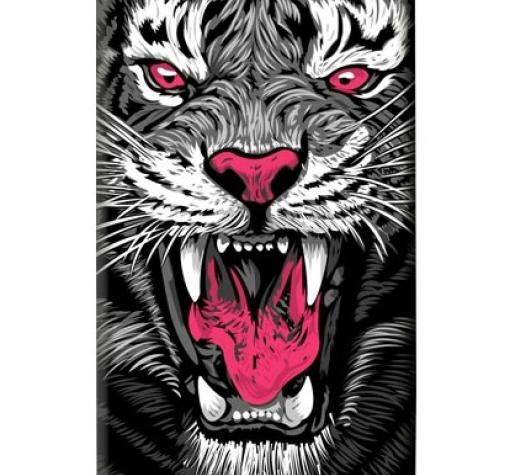 Силиконов калъф / гръб / TPU LUXO за Apple iPhone 6 / iPhone 6S - тигър / сив