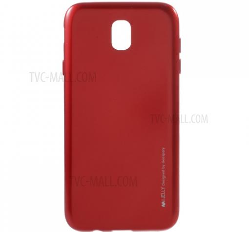 Силиконов калъф / гръб / TPU MERCURY i-Jelly Case Metallic Finish за Samsung Galaxy J7 2017 J730 - червен
