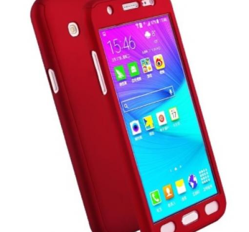 Твърд гръб Magic Skin 360° FULL за Samsung Galaxy J3 / Galaxy J3 2016 J320 - червен