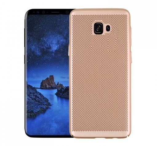 Луксозен твърд гръб за Samsung Galaxy J4 Plus 2018 - златист / Grid