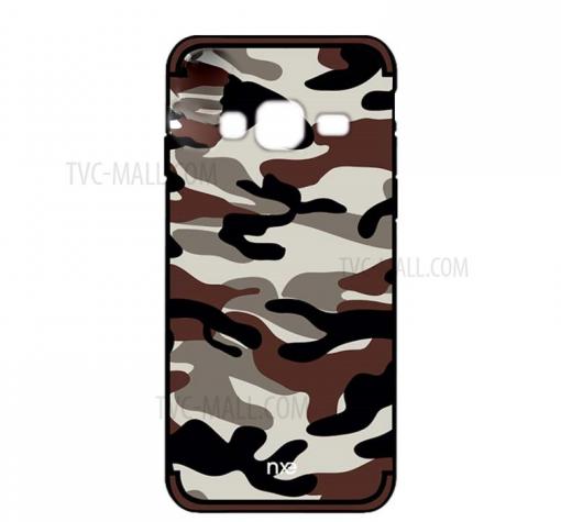 Силиконов калъф / гръб / TPU NXE Design за Samsung Galaxy J3 / Galaxy J3 2016 J320 - камуфлаж / кафяв
