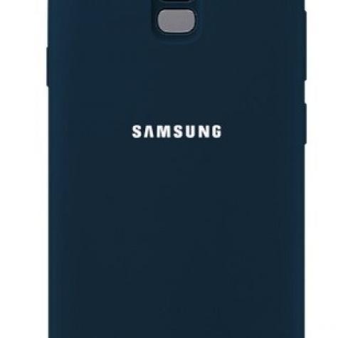 Оригинален гръб Silicone Cover за Samsung Galaxy J6 2018 - тъмно син