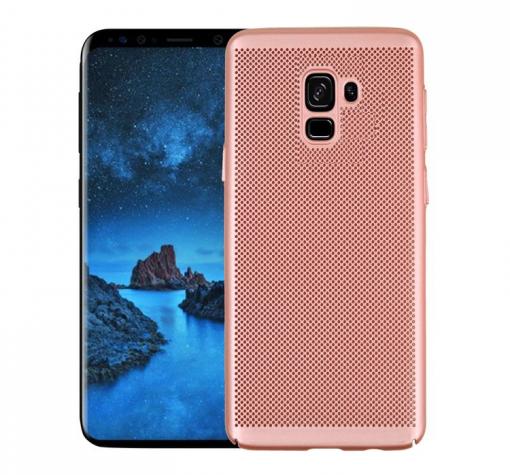 Луксозен твърд гръб за Samsung Galaxy J6 Plus 2018 - Rose Gold / Grid